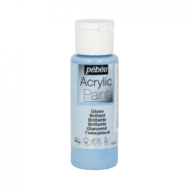 Краска 59мл акриловая глянцевая, для декора, синий лавандовый, Acrylic Paint PEBEO/97851