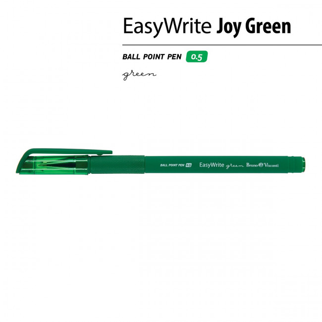 Ручка шариковая 0,5мм зеленая "EasyWrite. Green", BV/20-0127 (24)
