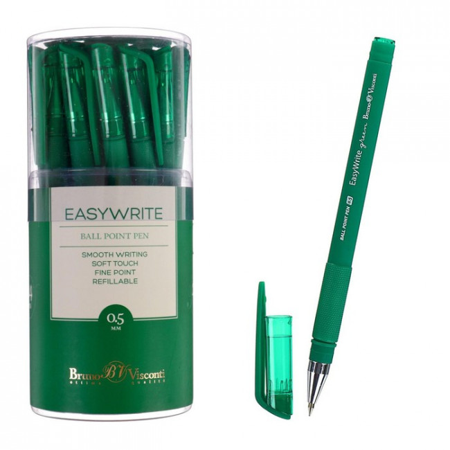 Ручка шариковая 0,5мм зеленая "EasyWrite. Green", BV/20-0127 (24)