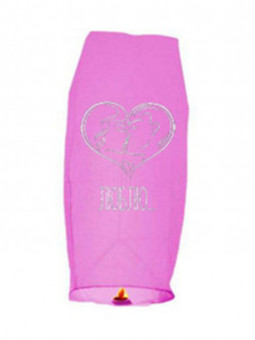 Фонарик желаний микс "Люблю..." (цвет: красный, розовый, темно-розовый,синий,зеленый,желтый,оранжевый,фиолетовый) НФ-5978