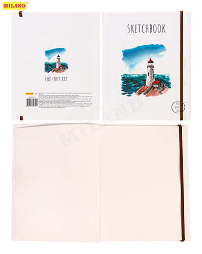 Скетчбук А5 Soft Touch Города. Маяк (7БЦ, 64 л, 100 г, на резинке) 64-9325