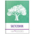 Скетчбук А5 переплёт твёрдый 100л. "Белое дерево" ламинация матовая белый блок