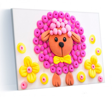 Картина из воздушного пластилина "Пушистая овечка", PK001