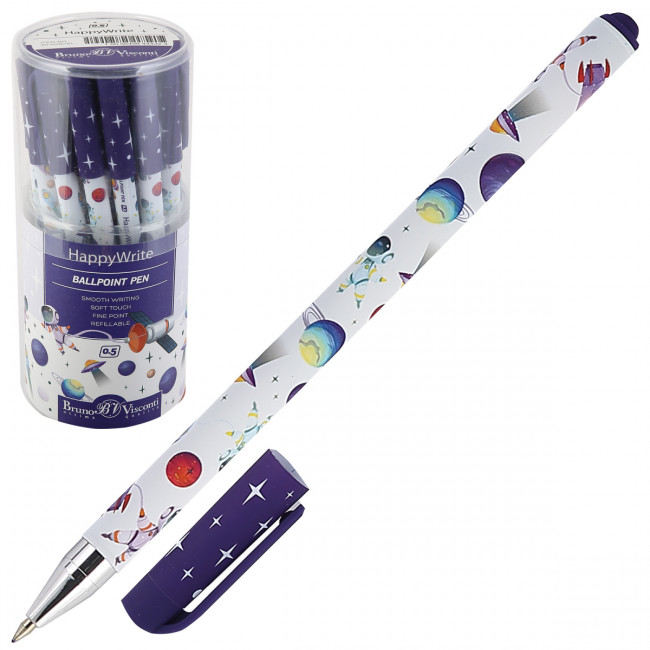 Ручка шариковая 0,5мм синяя "HappyWrite. Космос", BV/20-0215/61 (24) Ручка шариковая 0,5мм синяя "HappyWrite. Космос", BV/20-0215/61 (24)