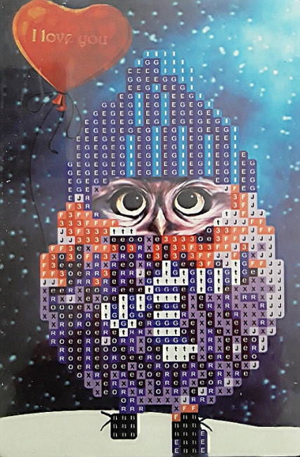 Сова. Пиксели. Алмазная мозаика: для детей; размер 10*15 см. МС-5413- JE 20855 Сова. Пиксели. Алмазная мозаика: для детей; размер 10*15 см. МС-5413- JE 20855