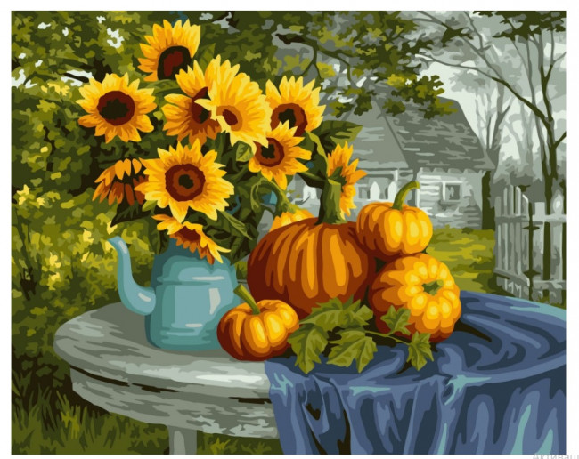 Набор для творчества "Рисование по номерам". B132 Теплая осень 40*50