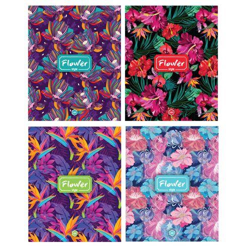 Тетрадь для записей со сменным блоком А5 160л. клетка "Цветочный стиль" ламинация матовая тиснение голографической фольгой (ассорти) круглый корешок индивидуальная упаковка Тетрадь для записей со сменным блоком А5 160л. клетка "Цветочный стиль" ламинация матовая тиснение голографической фольгой (ассорти) круглый корешок индивидуальная упаковка