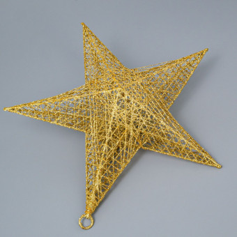 Украшение 30см новогоднее "Звезда", золото, Микрос/ч54203 Украшение 30см новогоднее "Звезда", золото, Микрос/ч54203