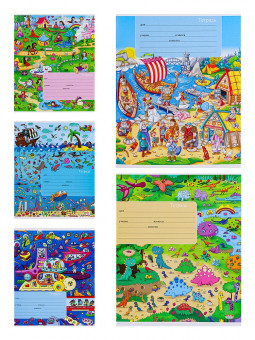 Тетрадь 24 линия "Сюжеты в картинках", скрепка, Проф-Пресс/24-0116 (25/150)