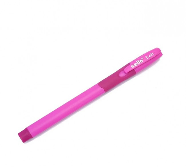 Ручка шариковая синяя 0,7мм "для ЛЕВШЕЙ" трехгранный ассорти корпус, Cello (50)