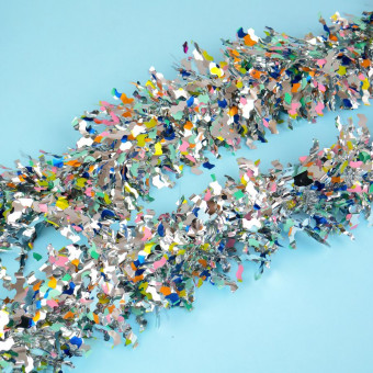 Мишура 9 см пушистая серебро 2 м, Микрос/ч44011