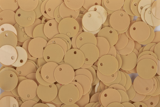 Пайетки 8мм 10г россыпью, бежевый. Zlatka/ZF-11/1  №10