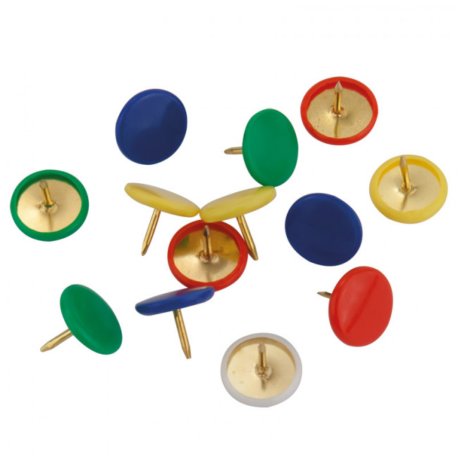 Кнопки цветные, 100 шт., пласт покрыт, AXENT (10)