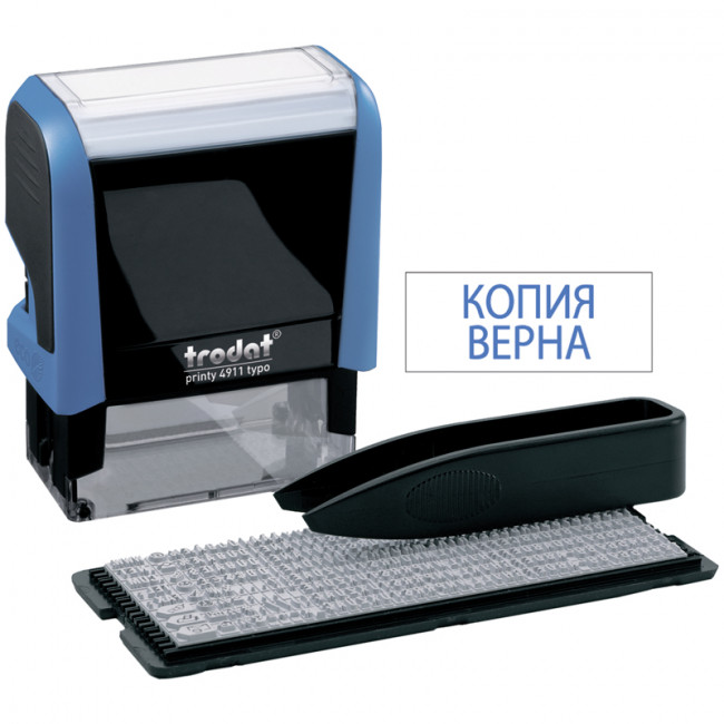 Штамп 38*14мм самонаборный, 3строки, пластик, 43199, Trodat/4911/DB Штамп 38*14мм самонаборный, 3строки, пластик, 43199, Trodat/4911/DB