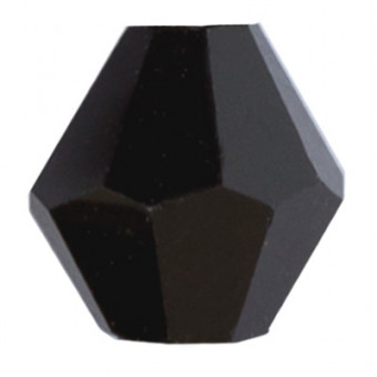 Бусина 4 х 4мм стеклянная, №32 черный металлик, 34шт, Zlatka/GBA-01 №32