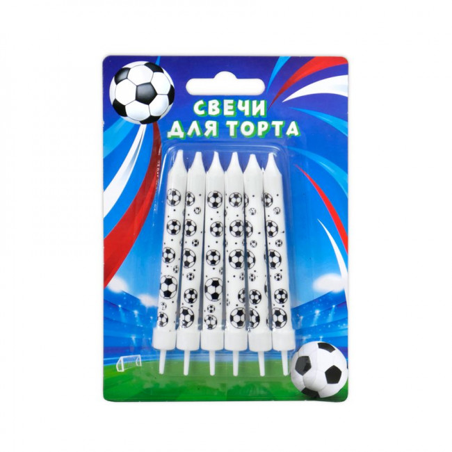 Свечи 8см для торта "Футбол", Микрос/Ч16157 (6)