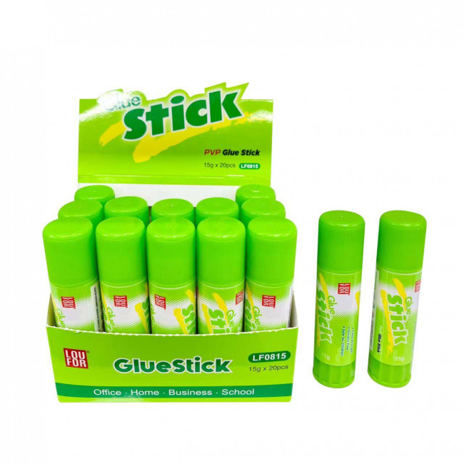 Клей-карандаш 15г. PVP LOU FOR (20/720)