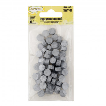 Сургуч 20г восковой, под серебро. Mr.Painter/SWT-01 08