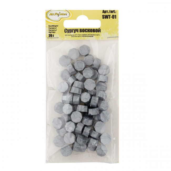 Сургуч 20г восковой, под серебро. Mr.Painter/SWT-01 08