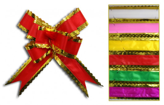 Бант подарочный 50мм с блеском  (форма-бабочка) (10) Бант подарочный 50мм с блеском  (форма-бабочка) (10)