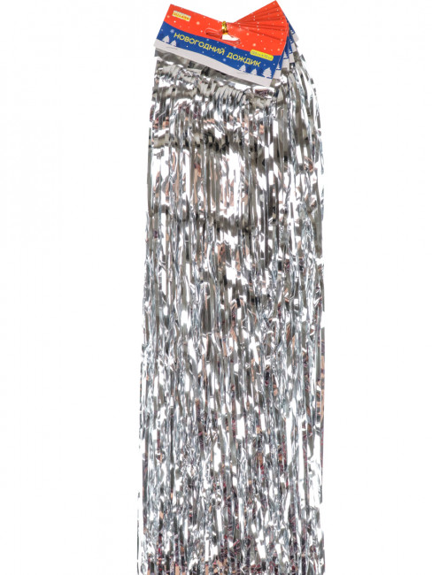 Дождик серебряный "Волшебство", длина 1,5 м, диаметр 10 см MILAND/НУ-5496