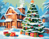 Картина по номерам "Елка у дома" 40*50см, GLA87, мягкая упаковка