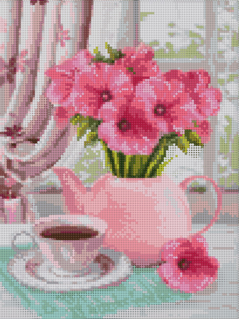 Алмазная мозаика 30*40 на подрамнике "Нежный натюрморт", полная выкладка, VA018 Алмазная мозаика 30*40 на подрамнике "Нежный натюрморт", полная выкладка, VA018