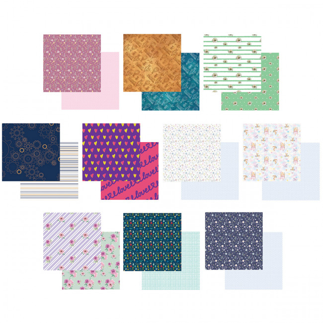 Упаковочная бумага двусторонняя 100 x70см,  ассорти, Stilerra/ DWP-03 №1 (25)