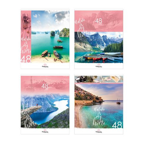 Тетрадь общая А5 скоба 48л. клетка "Любимые фото" (ассорти) BG (10/80)