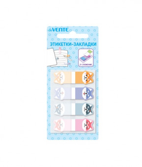 Набор самоклеящихся этикеток-закладок "deVENTE. Shiba" пластиковые полупрозрачные, фигурные, печать 4+0, в индивидуальном диспенсере Z-сложение, 44x15 мм, 4x20 листов, 4 дизайна, в картонном блистере Набор самоклеящихся этикеток-закладок "deVENTE. Shiba" пластиковые полупрозрачные, фигурные, печать 4+0, в индивидуальном диспенсере Z-сложение, 44x15 мм, 4x20 листов, 4 дизайна, в картонном блистере