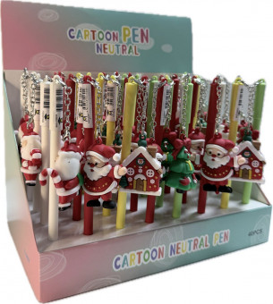 Ручка шариковая синяя Магистр с брелком "Рождественская",ассорти, MAG-2208834 (40)