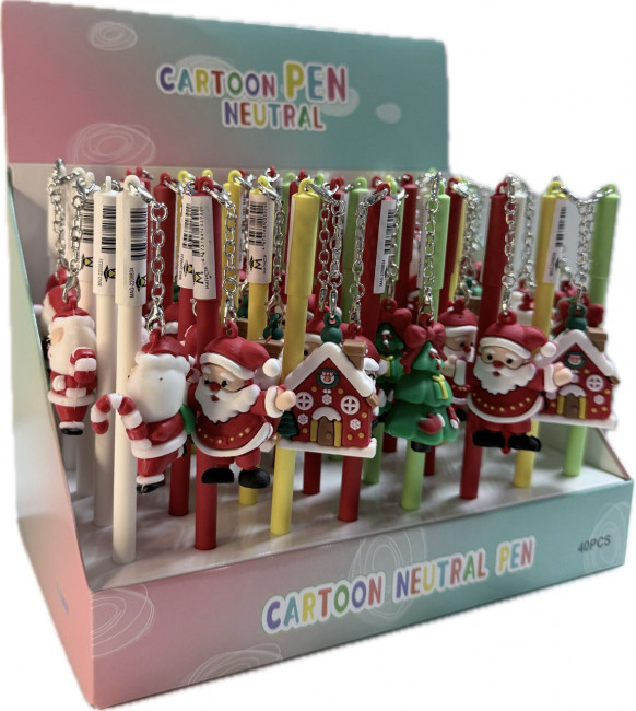 Ручка шариковая синяя Магистр с брелком "Рождественская",ассорти, MAG-2208834 (40)