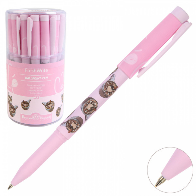 Ручка шариковая 0,7мм синяя «FreshWrite. Кофемания. Шоколадный коктейль», BV/20-0214/85 (24) Ручка шариковая 0,7мм синяя «FreshWrite. Кофемания. Шоколадный коктейль», BV/20-0214/85 (24)