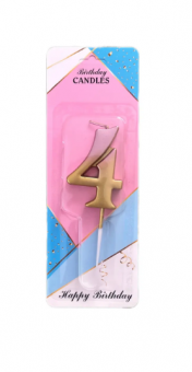 Свеча "Цифра 4" градиент, Магистр/MAG-гр221316-4 (50)