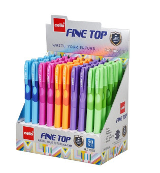 Ручка шариковая синяя 0,7мм "для ПРАВШЕЙ" трехгранный ассорти корпус (50)