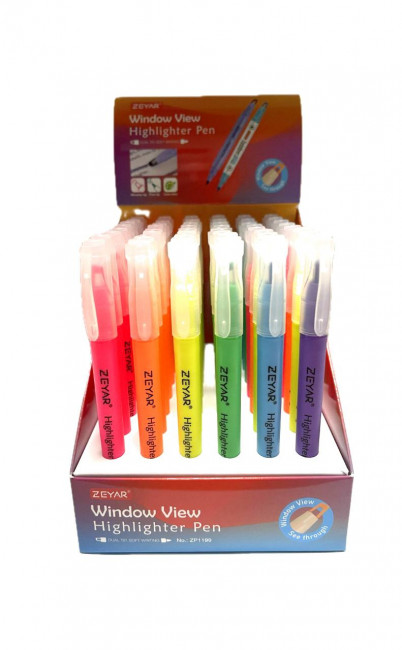 Текстовыделитель 1-3 мм "Zeyar", неоновые, 6 цв., двухсторон., ZP1199-48