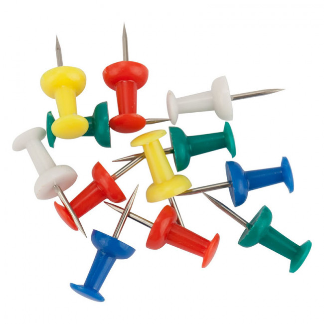 Кнопки-гвоздики цветные, 50шт, AXENT (10)