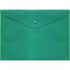 Папка-конверт на кнопке "Attomex" A4 (330x240 мм), 150 мкм, непрозрачная зеленая (20/100)