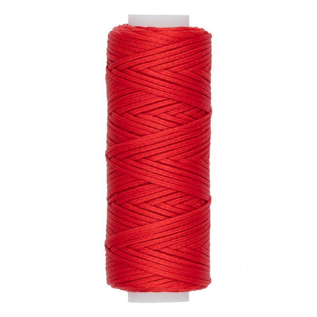 Нитки 0.8мм 25м для кожи вощёные плоские, № 005 красный, Промысел/LC-001 Нитки 0.8мм 25м для кожи вощёные плоские, № 005 красный, Промысел/LC-001