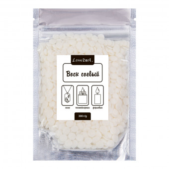 Воск 300г соевый, для изготовления свечей, Love2art/SOY-300