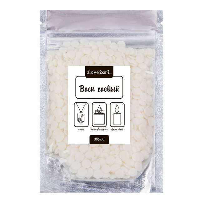 Воск 300г соевый, для изготовления свечей, Love2art/SOY-300 Воск 300г соевый, для изготовления свечей, Love2art/SOY-300
