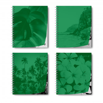 Тетрадь 48 клетка "Утренний пейзаж, зелёная" на гребне, Светоч/Т208_01548 (4)