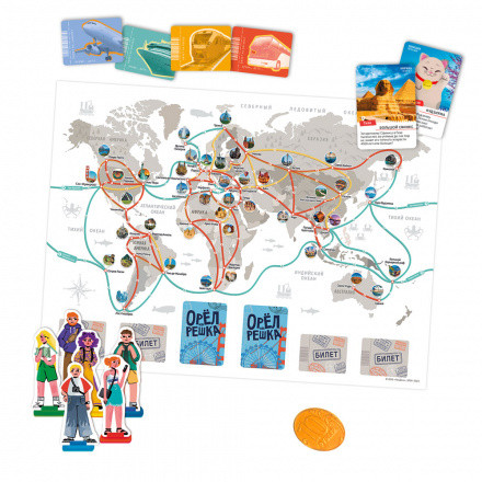 Игра настольная "Орёл или решка. Мир" серия "Чудеса планеты.", Геодом