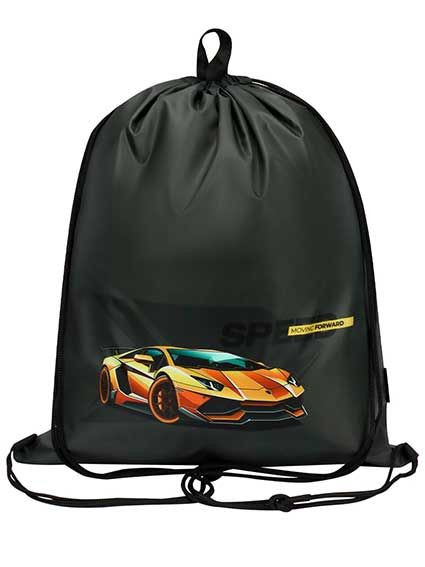 Сумка-мешок 2 отделения для сменной обуви "Желтая тачка", Profit/МО-1619 Сумка-мешок 2 отделения для сменной обуви "Желтая тачка", Profit/МО-1619