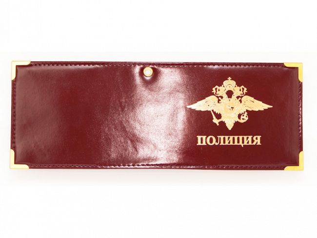 Обложка на удостоверение "Полиция" лак.кожа