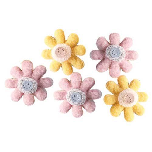 Декоративные украшения 60x60мм "Daisies" тканевые, 5шт, deVENTE/8130214 (12)