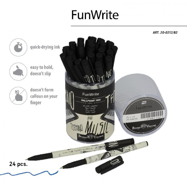 Ручка шар дет 0,5 BrunoVisconti FunWrite Музыка Клавишные 20-0212/82 син (24) Ручка шар дет 0,5 BrunoVisconti FunWrite Музыка Клавишные 20-0212/82 син (24)
