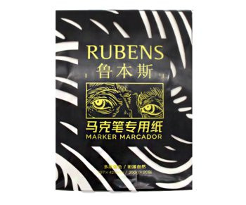 Бумага для маркеров 20л. Paul Rubens 0130001002 "Зебра" 350гр/м 297х420мм хлопок (1/20)