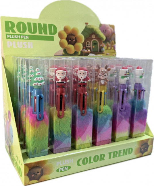 Ручка шариковая, авт. 06 цв. Магистр "Новогодняя", ассорти, MAG-2208941 (24)