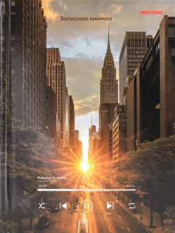 Записная книжка А5 80л клетка "Городской плейлист", 7БЦ, сшивка, Проф-Пресс/80-5759 (20)